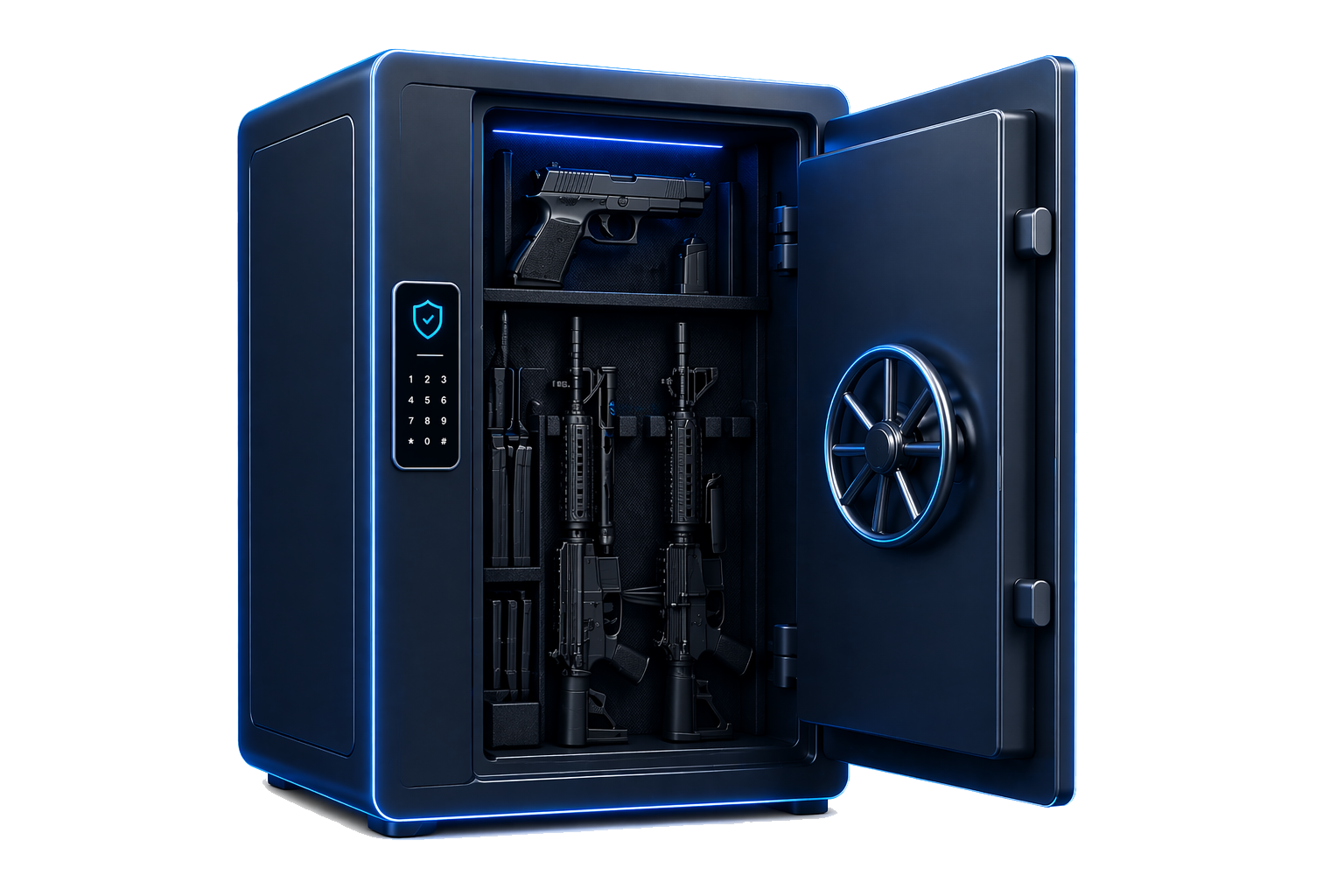 Secure digital firearm vault